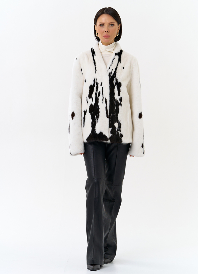 фото Жакет из меха норки в расцветке 