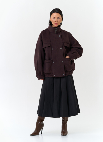 Женское укороченное пальто бомбер