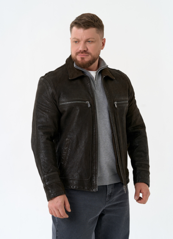 Мужская куртка из натуральной кожи