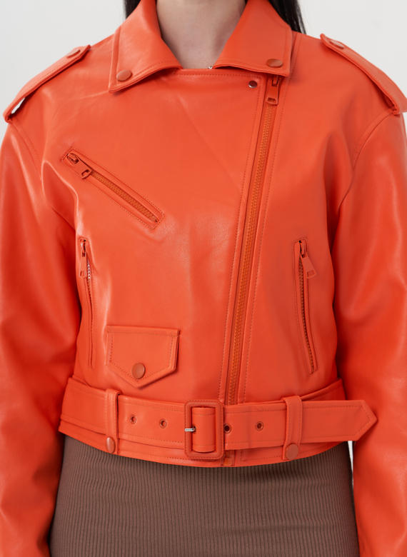 Укороченная куртка с английским воротником