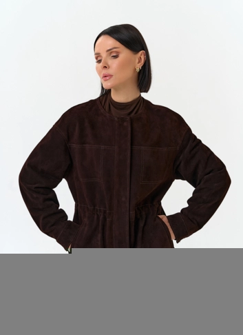 Жакет из натуральной замши фото