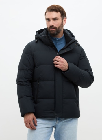 Мужской пуховик с капюшоном 