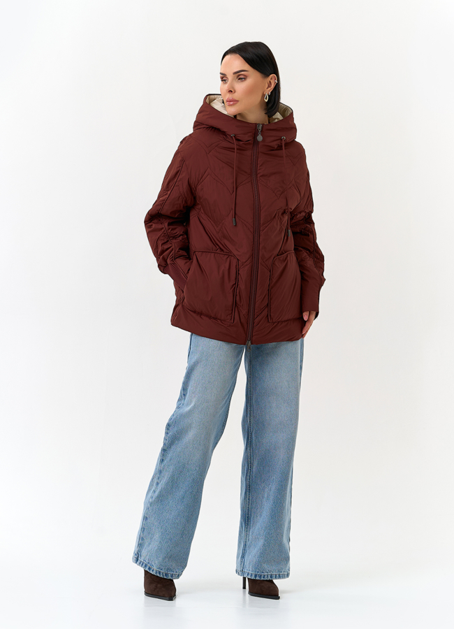 Женская куртка с капюшоном модель № 32567 в кредит