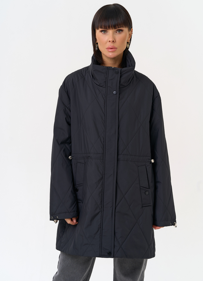 Женская удлиненная куртка со съемным капюшоном модель № 31547 универмаг малина