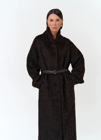 Женское пальто из эко меха