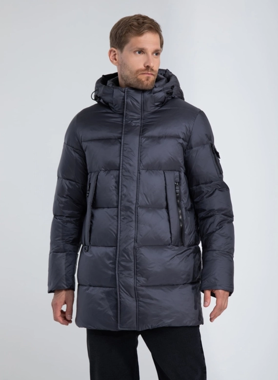 Пуховик мужской с капюшоном 