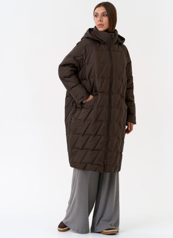 Женское свободное пальто с капюшоном Женское свободное пальто с капюшоном