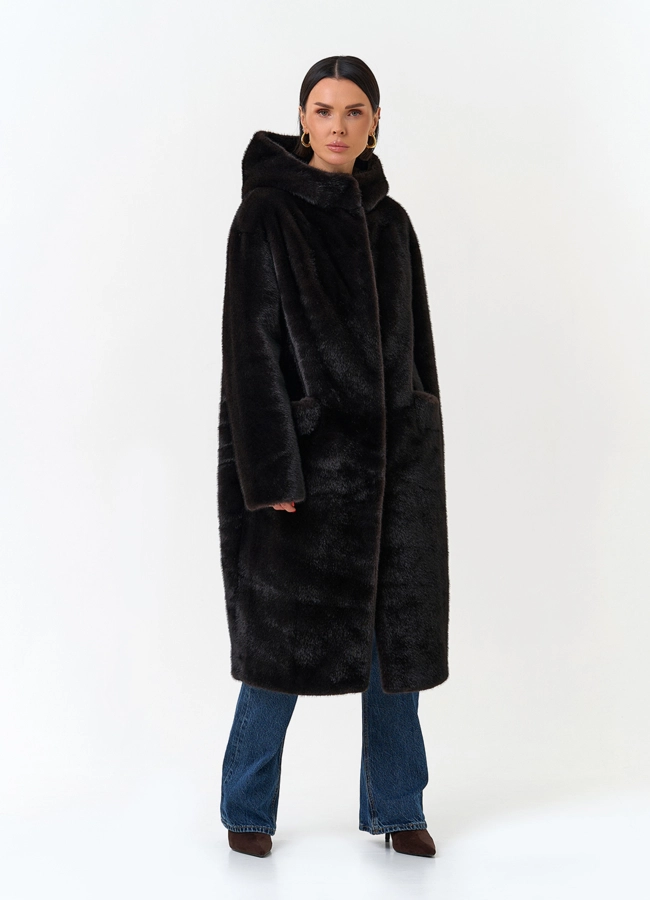 Женская шуба из эко меха модель № 34187 универмаг малина фото