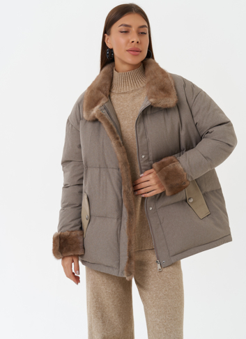 Куртка с отделкой из меха норки