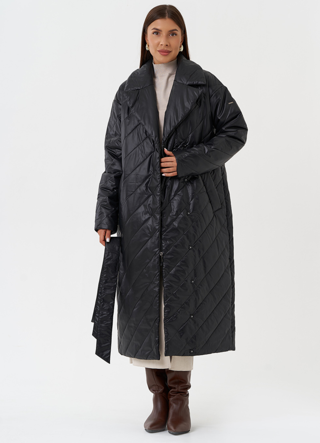 Стеганый пуховик с английским воротником модель № 28439 универмаг малина