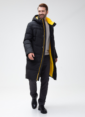 Мужской пуховик с капюшоном 