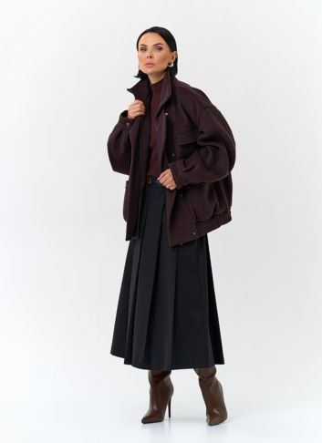 Женское укороченное пальто бомбер