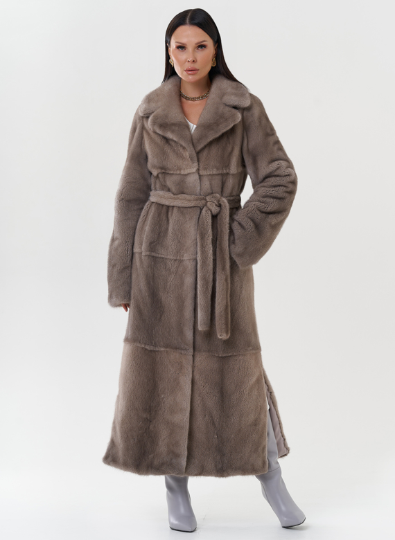 Длинная шуба из скандинавской норки