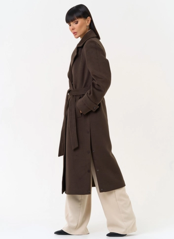 Женское пальто с английским воротником фото