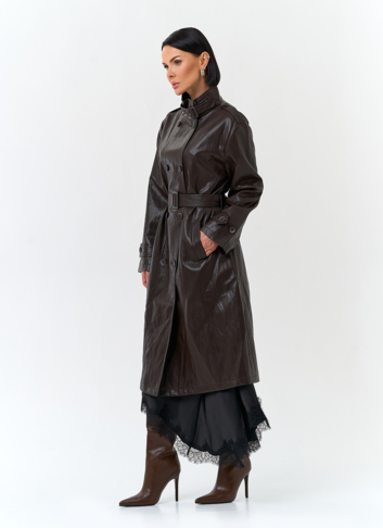 Женский плащ из эко кожи