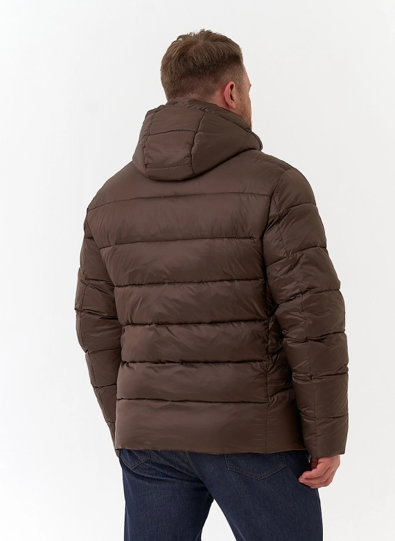 Мужской пуховик с капюшоном  фото