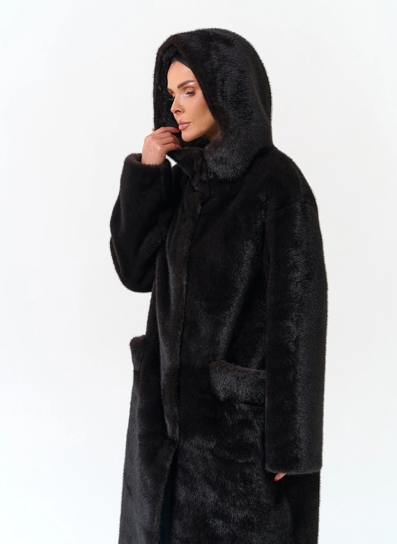 Женская шуба из эко меха фото