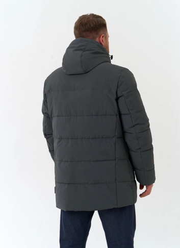 Мужской пуховик с капюшоном  фото