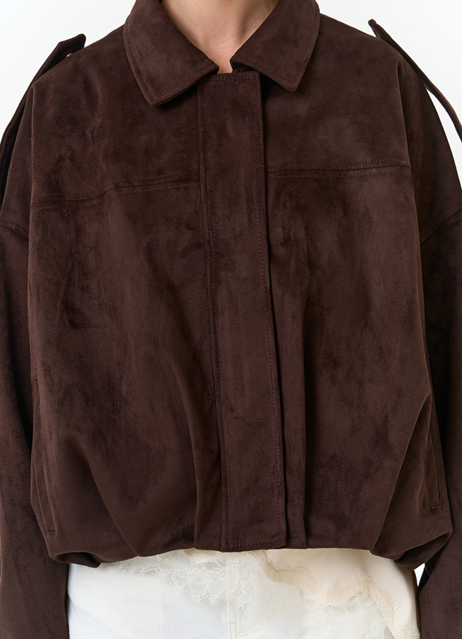 Женская объемная куртка бомбер модель № 33030 универмаг малина