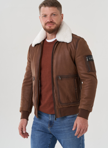 Мужская куртка из натуральной кожи 