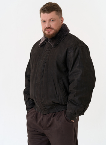 Куртка пилот из натуральной кожи с отделкой из овчины Куртка пилот из натуральной кожи с отделкой из овчины