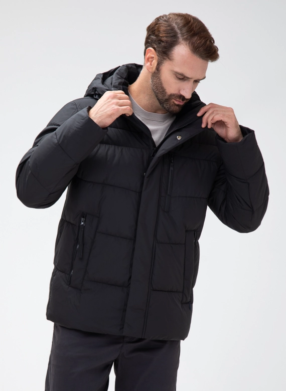 Мужской пуховик с капюшоном 