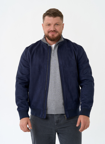 Мужская куртка бомбер из эко замши